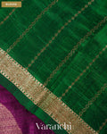 Wine Pure Raw Silk Handloom Saree — Blouse
