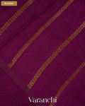 Wine Borderless Pure Raw Silk Handloom Saree — Blouse
