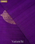 Royal Purple Borderless Pure Raw Silk Handloom Saree — Border