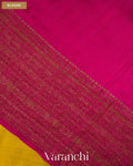 Lemon Yellow Pure Raw Silk Handloom Saree — Blouse