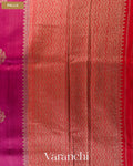 Wine Pure Raw Silk Handloom Saree — Pallu