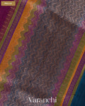 Burgundy Pure Raw Silk Handloom Saree — Pallu