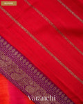 Orange Shibori Pure Raw Silk Handloom Saree — Blouse