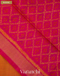 Marigold Orange Pure Rajkot Patola Silk Handloom Saree — Blouse