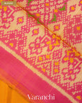 Marigold Orange Pure Rajkot Patola Silk Handloom Saree — Blouse