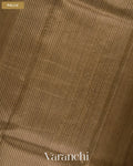 Brown Pure Tussar Silk Saree — Pallu