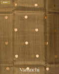 Brown Pure Tussar Silk Saree — Body