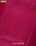 Deep Magenta Pure Tussar Silk Saree — Pallu