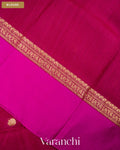 Deep Magenta Pure Tussar Silk Saree — Blouse