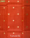 Rust Orange Pure Tussar Silk Saree — Body