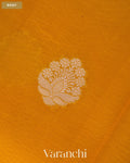 Bright Yellow Pure Poona Silk Saree — Body