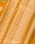 Bright Yellow Pure Poona Silk Saree — Pallu