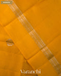 Bright Yellow Pure Poona Silk Saree — Border