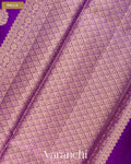 Purple Pure Poona Silk Saree — Pallu