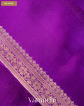 Purple Pure Poona Silk Saree — Blouse