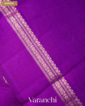 Purple Pure Poona Silk Saree — Border