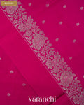 Magenta Pure Katan Silk Handloom Saree — Border