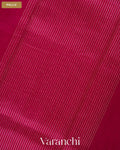 Deep Magenta Pure Tussar Silk Saree — Pallu