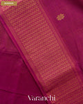 Magenta Zigzag Borderd Pure Maheshwari Silk Cotton Handloom Saree — Border