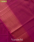 Magenta Zigzag Borderd Pure Maheshwari Silk Cotton Handloom Saree — Blouse