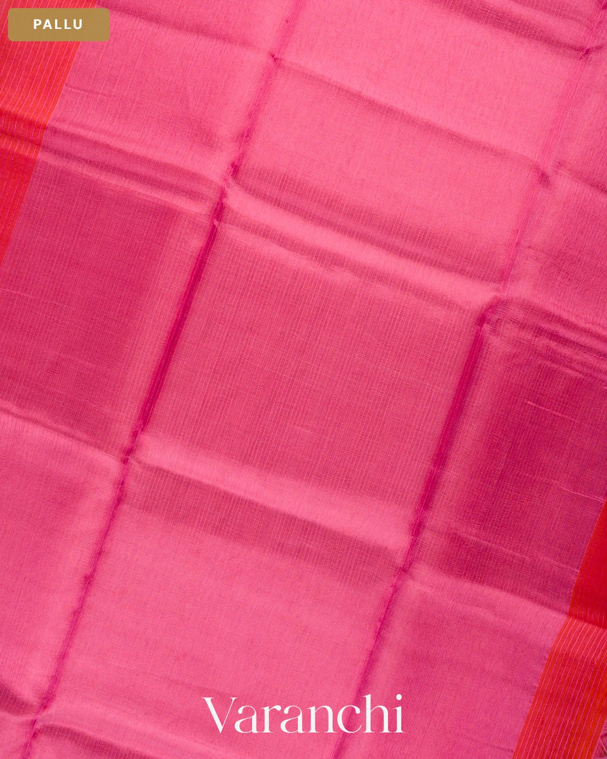 Peach Orange Striped Pure Maheshwari Silk Cotton Handloom Saree — Pallu