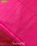 Magenta with Sequin Embroidery Pure Muslin Silk Handloom Saree — Blouse
