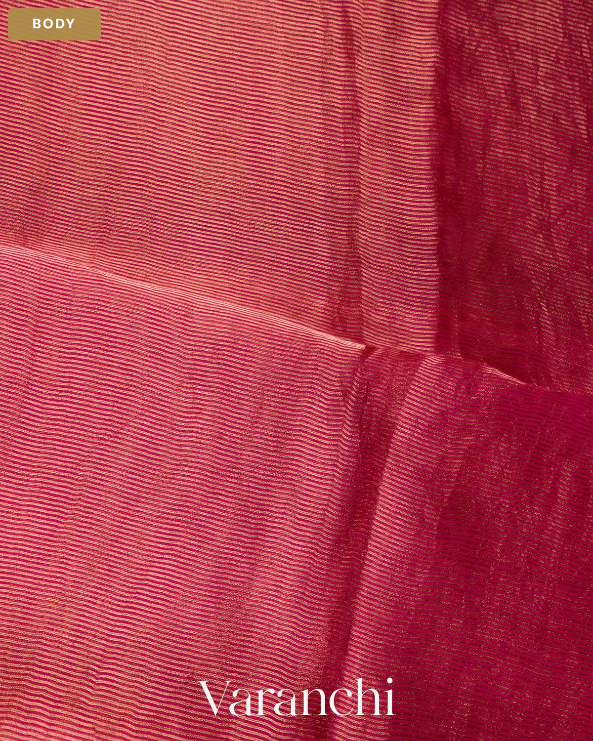 Magenta with Sequin Embroidery Pure Muslin Silk Handloom Saree — Body