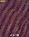 Violet Purple with Sequin Embroidery Pure Muslin Silk Handloom Saree — Body