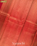 Mustard Gold Pure Kanchipuram Silk Handloom Saree — Pallu