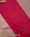 Beige Checkered Pure Kanchipuram Silk Handloom Saree — Border