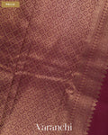 Deep Violet Purple Pure Kanchipuram Silk Handloom Saree — Pallu