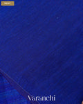 Royal Blue Floral Jamdani Pure Matka Silk Handloom Saree — Body