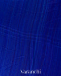 Royal Blue Floral Jamdani Pure Matka Silk Handloom Saree — Full Saree