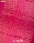 Magenta Pink Floral Jamdani Pure Matka Silk Handloom Saree — Pallu