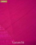 Magenta Pink Floral Jamdani Pure Matka Silk Handloom Saree — Blouse