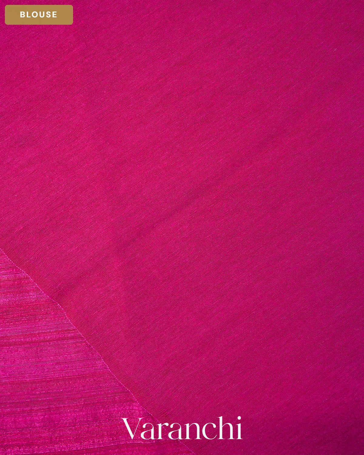 Magenta Pink Floral Jamdani Pure Matka Silk Handloom Saree — Blouse