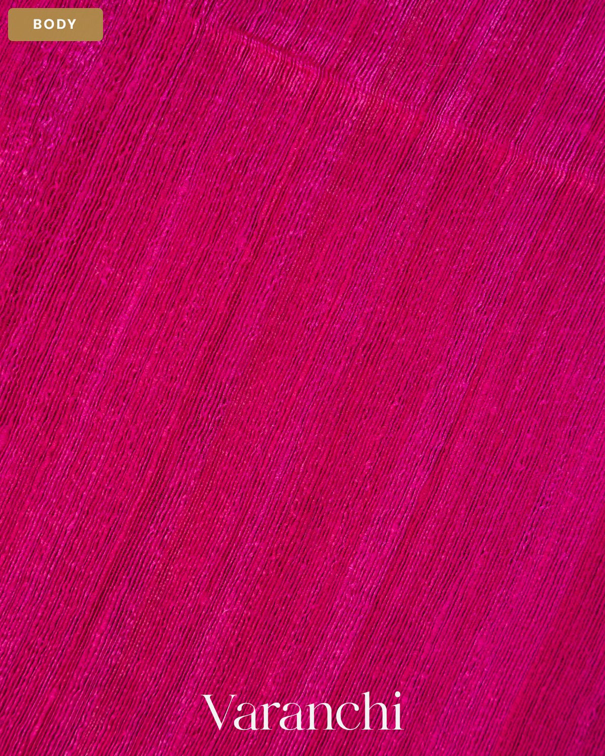 Magenta Pink Floral Jamdani Pure Matka Silk Handloom Saree — Body