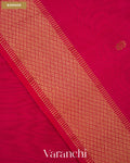 Rani Pink Pure Maheshwari Silk Cotton Handloom Saree — Border