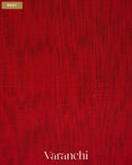 Rust Maroon Zigzag Bordered Pure Maheshwari Silk Cotton Handloom Saree — Body
