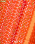Ruby Red Pure Rajkot Patola Silk Handloom Saree — Pallu