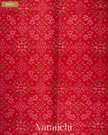 Ruby Red Pure Rajkot Patola Silk Handloom Saree — Body