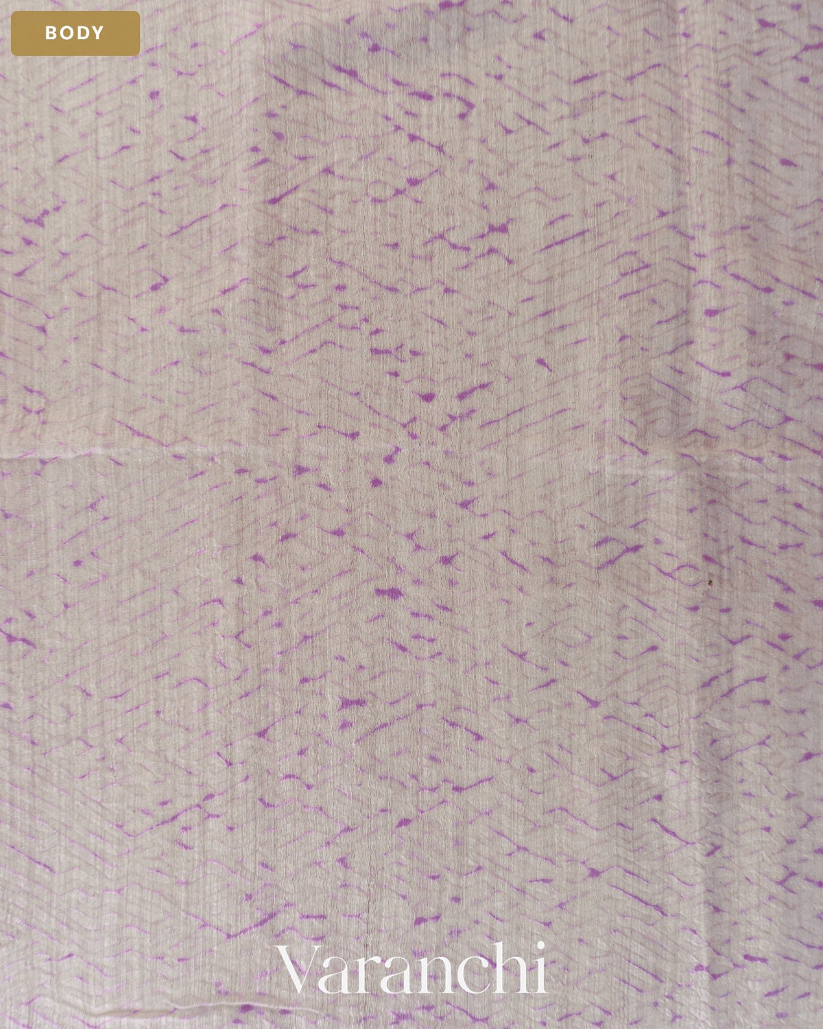 Orchid Purple Shibori Pure Matka Silk Handloom Saree — Body