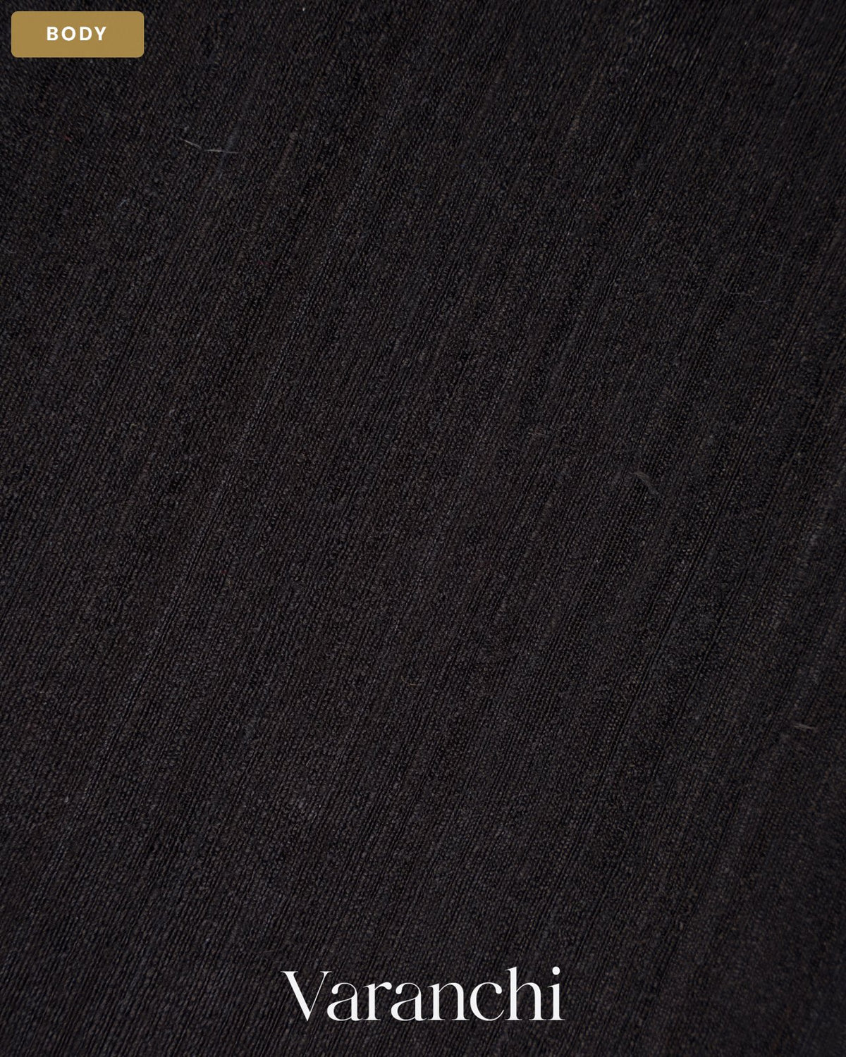 Black Jamdani Pure Matka Tissue Silk Handloom Saree — Body