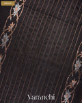 Black Jamdani Pure Matka Tissue Silk Handloom Saree — Pallu