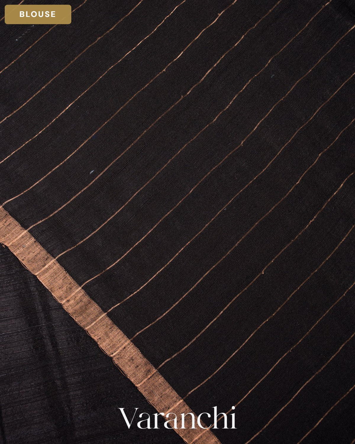Black Jamdani Pure Matka Tissue Silk Handloom Saree — Blouse
