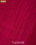 Wine Maroon Jamdani Pure Matka Tissue Silk Handloom Saree — Body