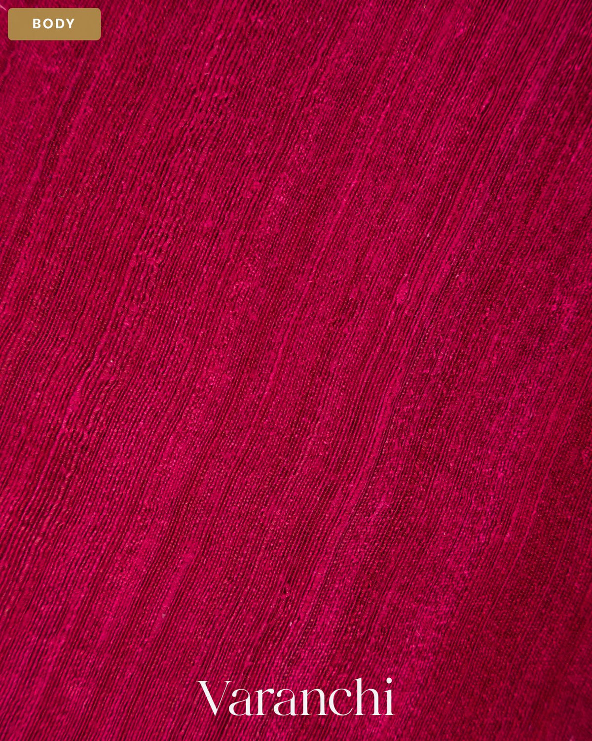 Wine Maroon Jamdani Pure Matka Tissue Silk Handloom Saree — Body