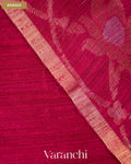 Wine Maroon Jamdani Pure Matka Tissue Silk Handloom Saree — Border