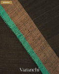 Black Pure Matka Silk Handloom Saree — Border