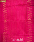 Rani Pink Pure Matka Silk Handloom Saree — Pallu